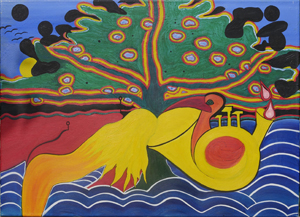 Starke T&ouml;ne - &Ouml;l auf Leinwand - 71 x 50cm