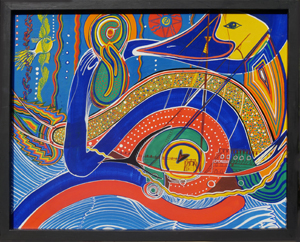 Der Spiegel - Kasein auf Leinwandkarton - 50 x 40cm